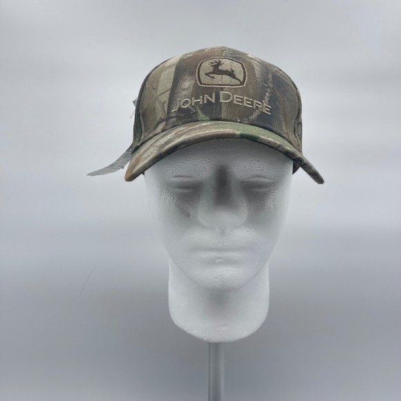 John Deere JD02304 Mens OSFM Camo Baseball Cap RealTree Logo Snapback Hat
